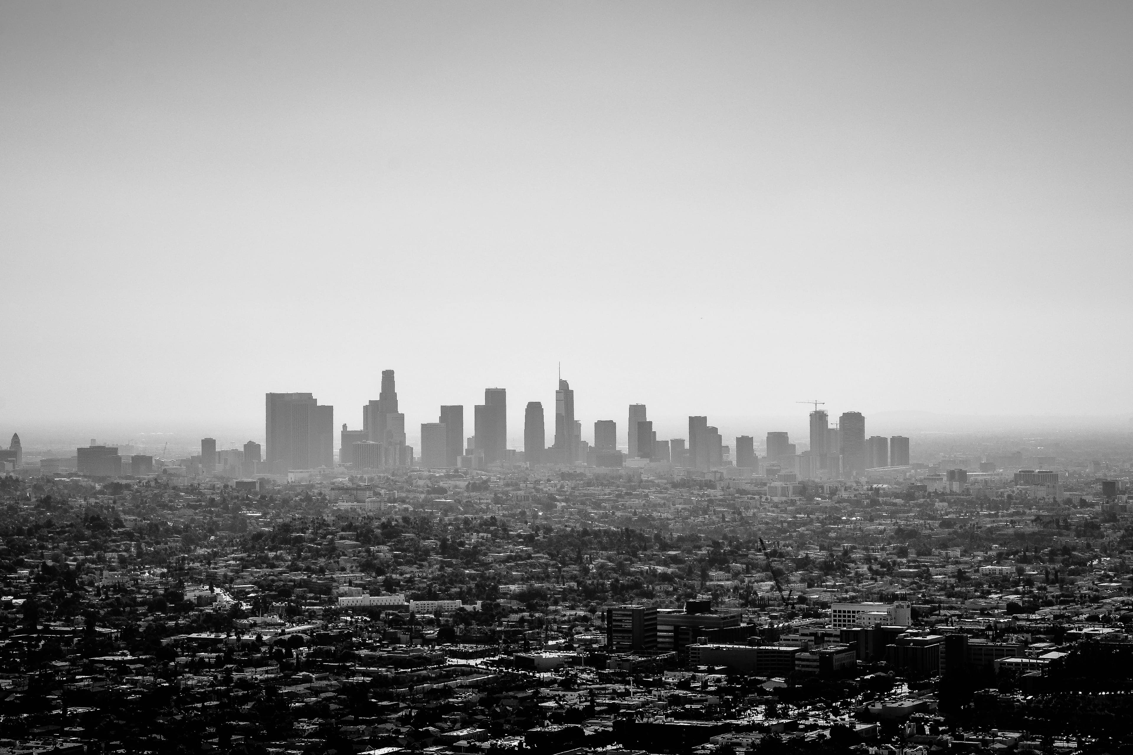 Los Angeles city skyline background